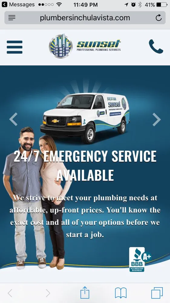 Slide of Sunset Professional Plumbing Services