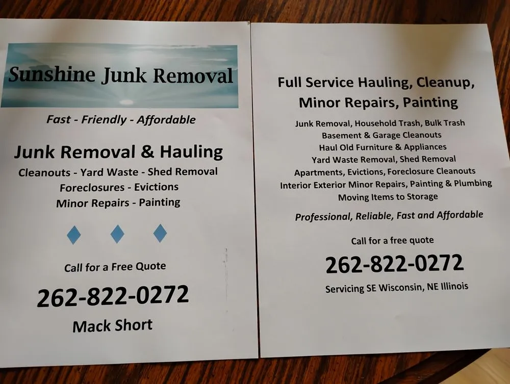 Slide of Sunshine Junk Removal