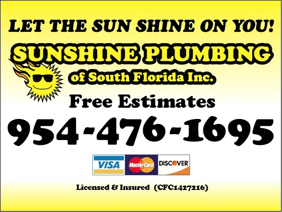 Emergency plumbing repair in Davie, FL by Sunshine Plumbing of South Florida