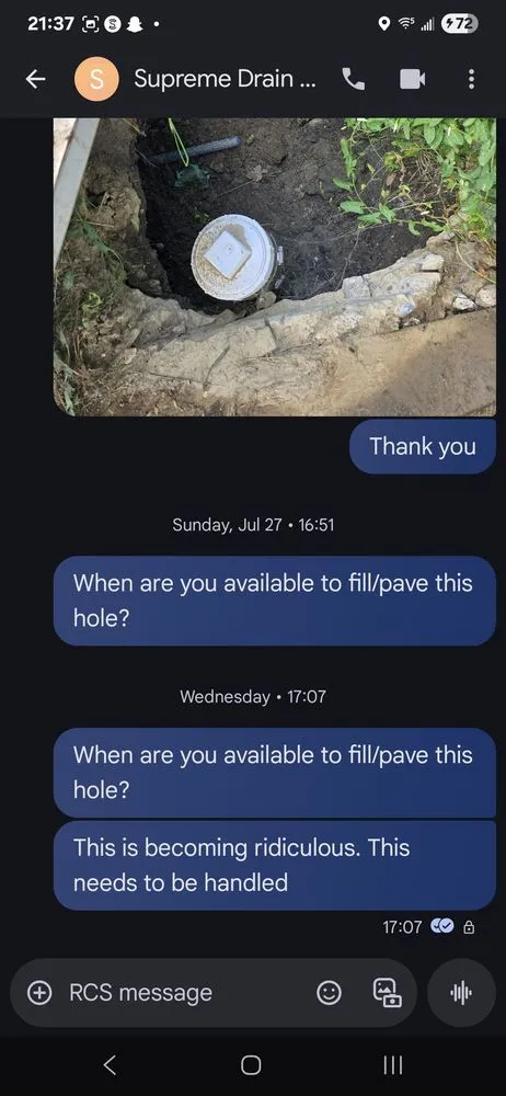 Slide of Supreme Drain Cleaning