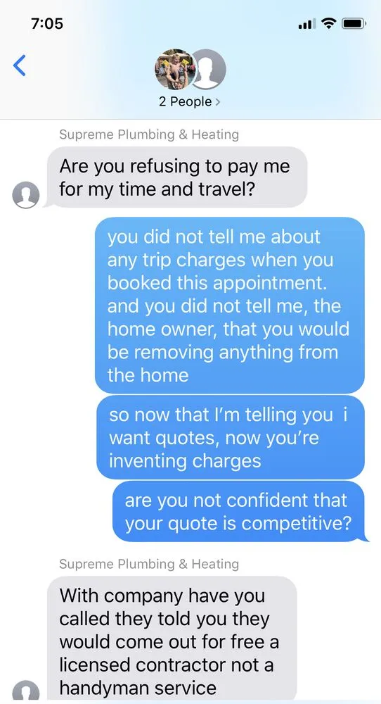 Slide of Supreme Plumbing & Heating