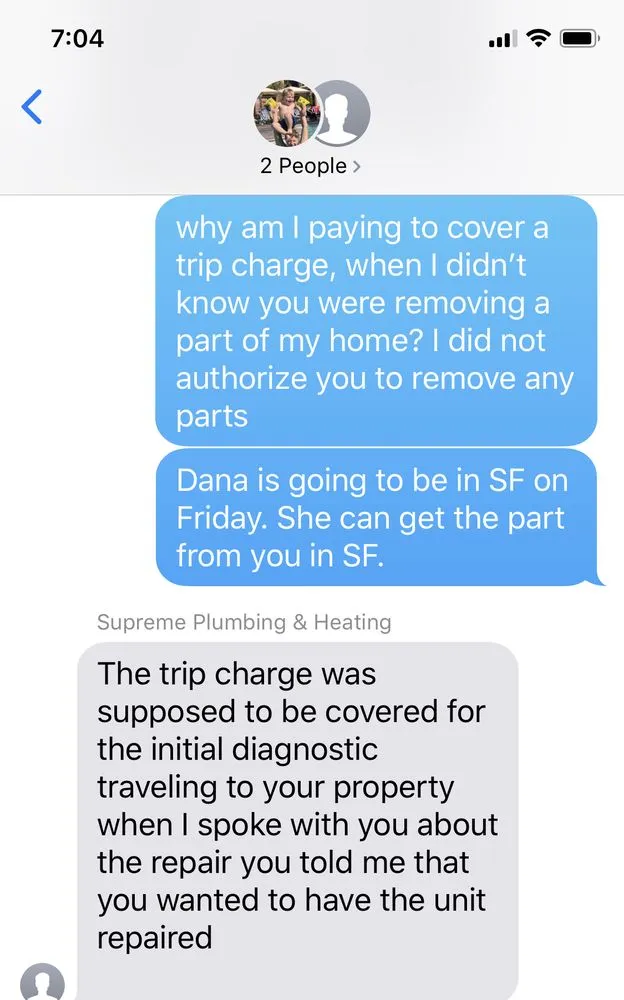 Slide of Supreme Plumbing & Heating