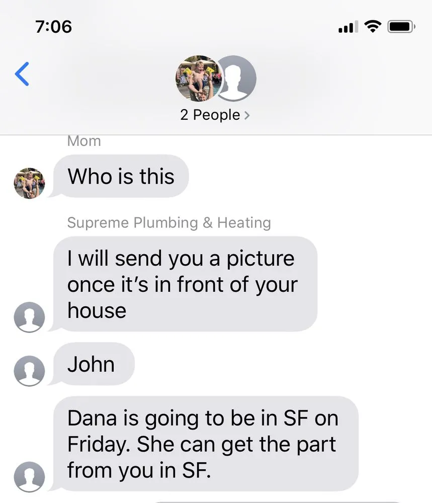 Slide of Supreme Plumbing & Heating