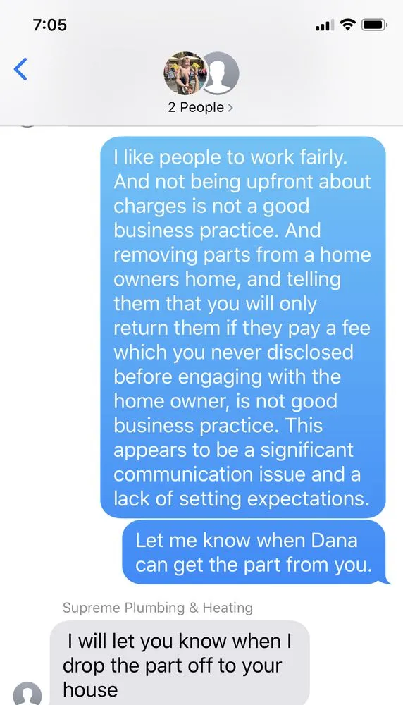 Slide of Supreme Plumbing & Heating