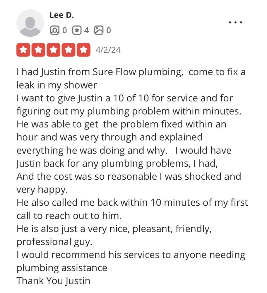 Slide of Sure Flow Plumbing