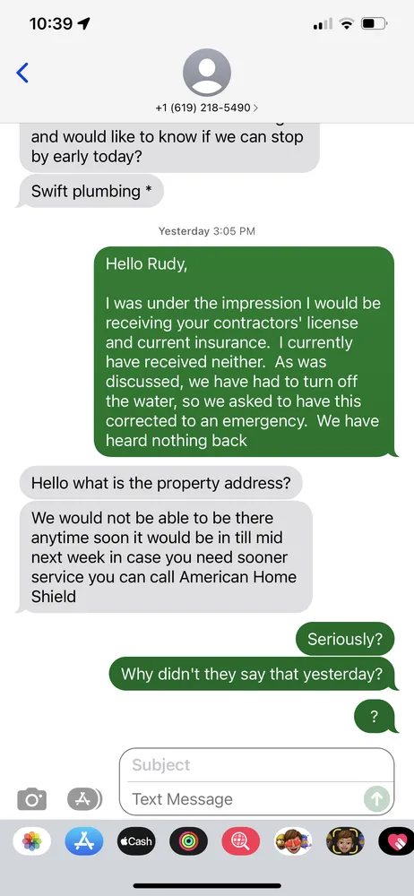 Slide of Swift Plumbing