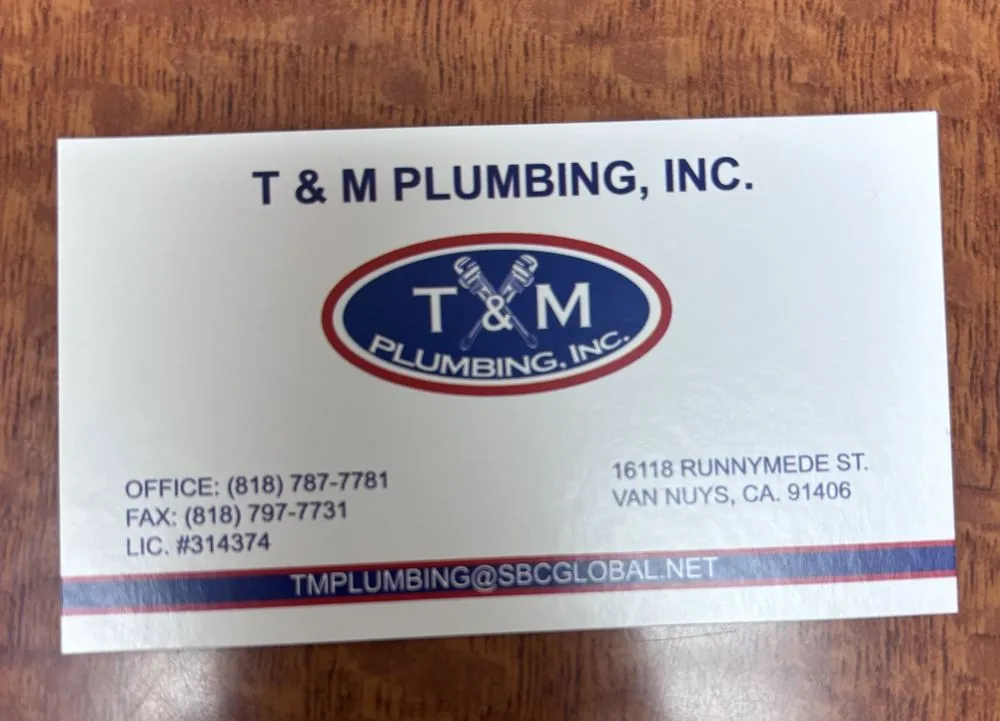 Slide of T & M Plumbing