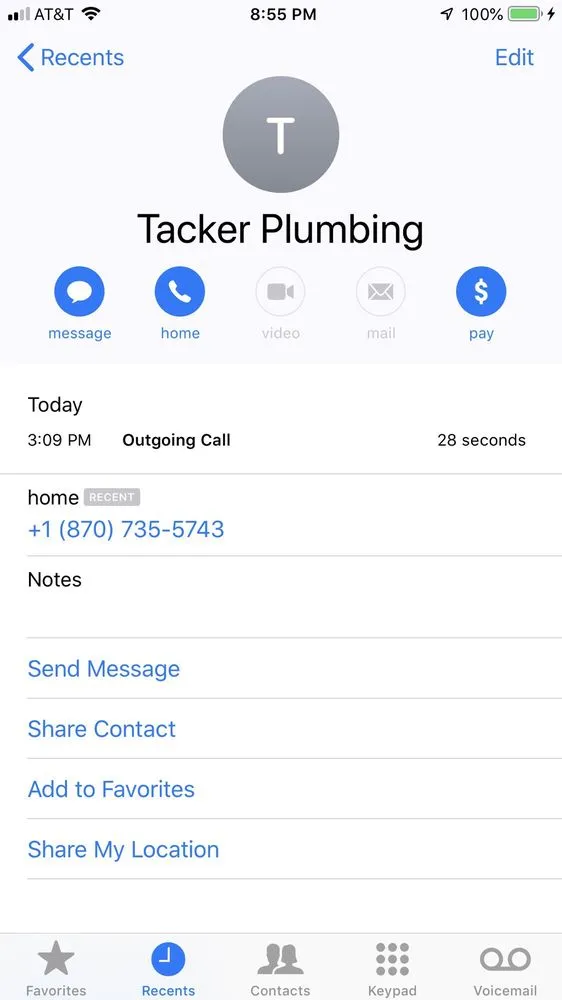 Slide of Tacker Plumbing