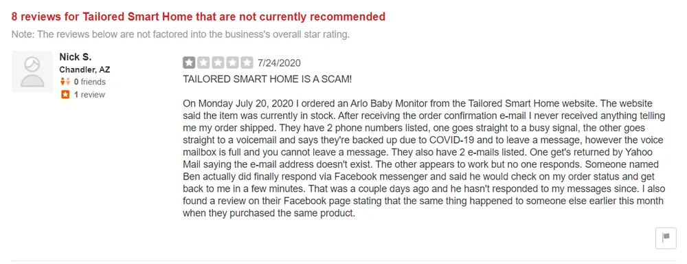 Slide of Tailored Smart Home