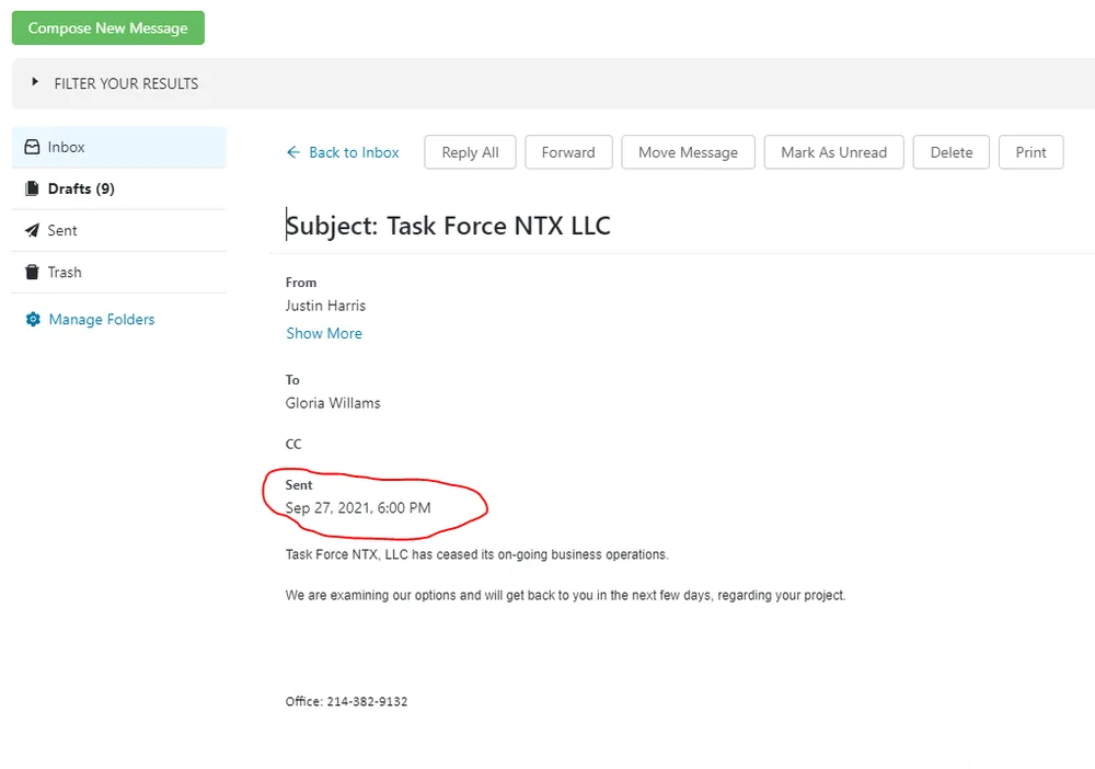 Slide of Taskforce NTX