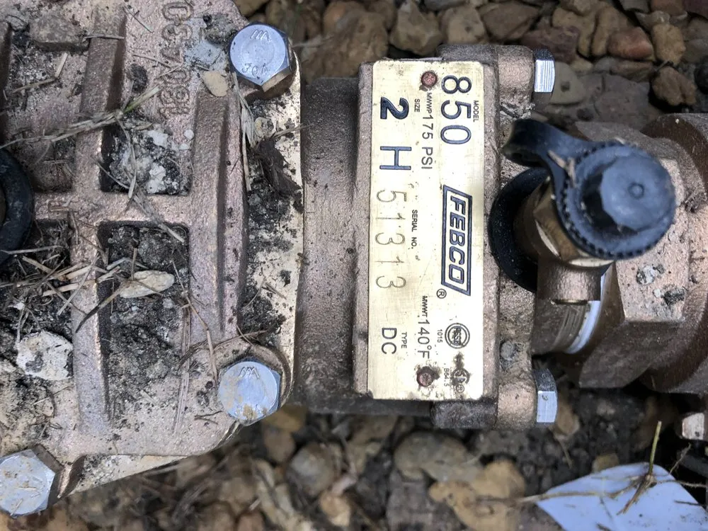 Slide of Taylor Backflow Testing