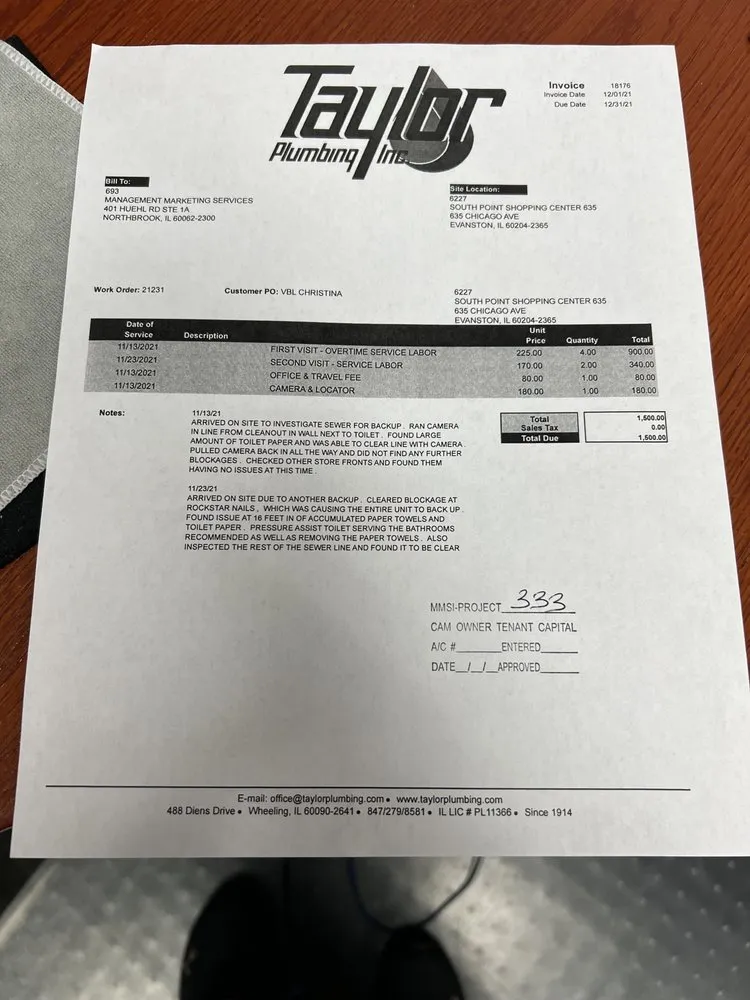 Slide of Taylor Plumbing