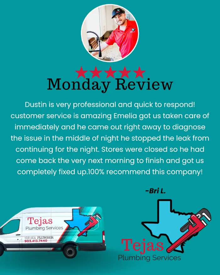 Quality plumbing repair in Greenville, TX by Tejas Plumbing Services