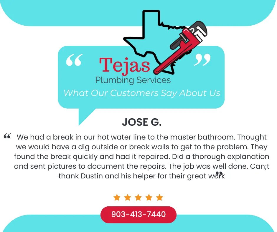 Professional emergency plumbing for homes in Greenville, TX by Tejas Plumbing Services