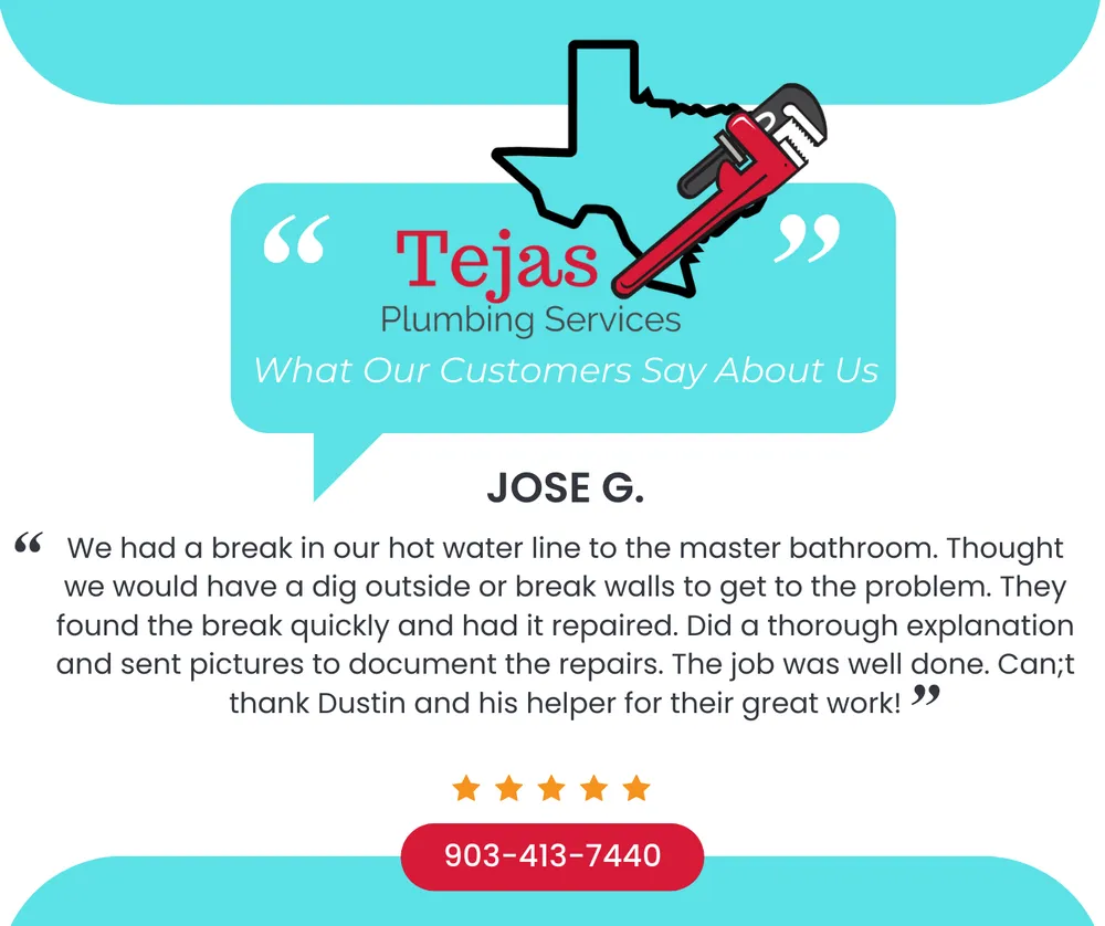 Reliable plumbing repair in Greenville, TX by Tejas Plumbing Services