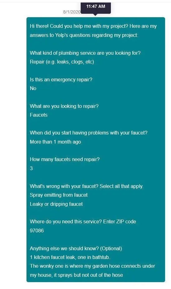 Slide of Terry Massey Plumbing