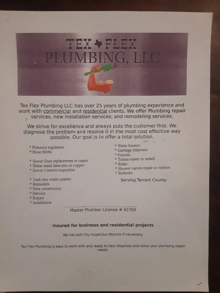 Slide of Tex Flex Plumbing