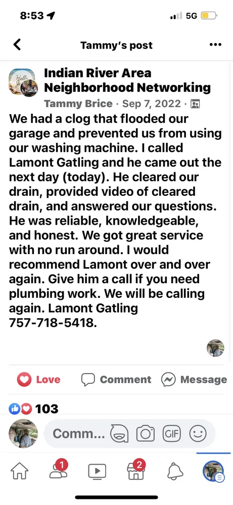 Top-rated leak detection service in Chesapeake, VA - The Plumber Lamont