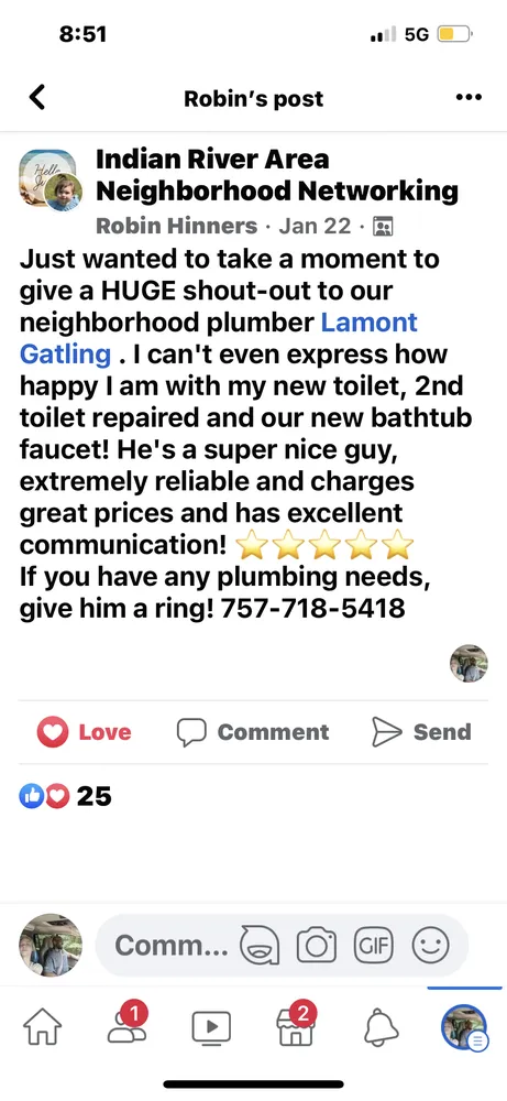 Reliable water heater service in Chesapeake, VA by The Plumber Lamont