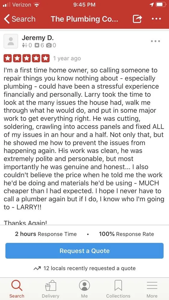 Slide of The Plumbing Company