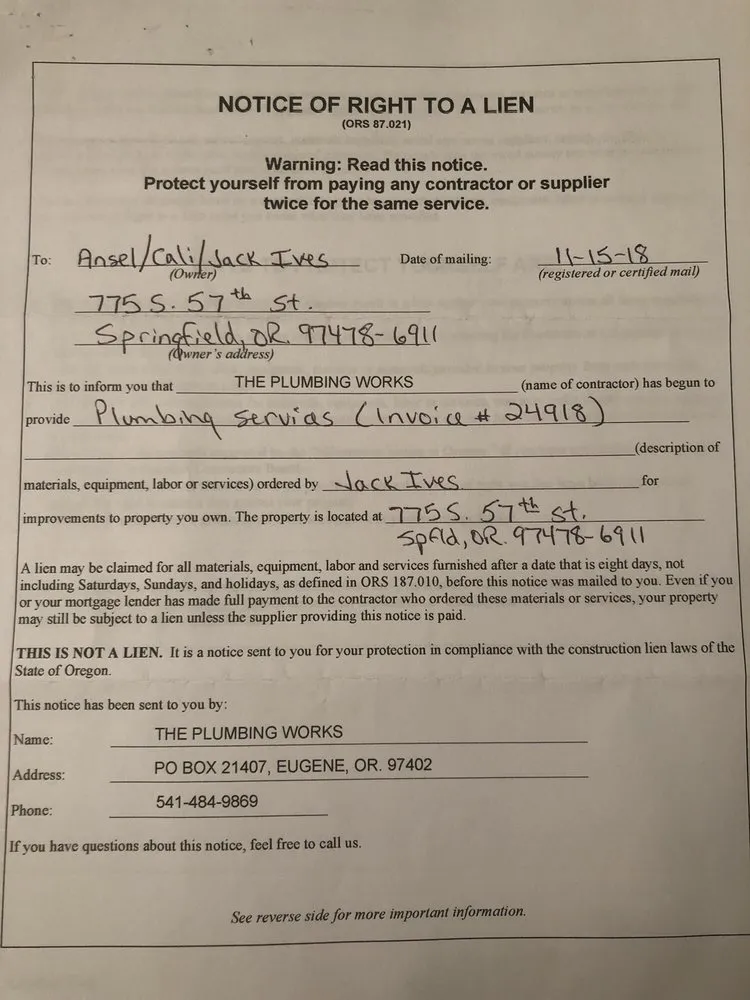 Slide of The Plumbing Works