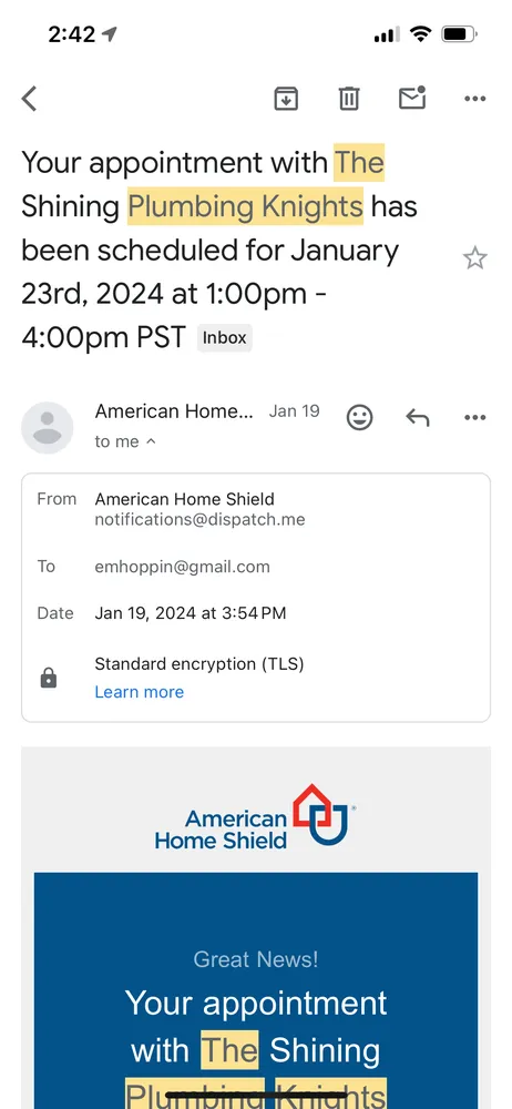 Slide of The Shining Plumbing Knights