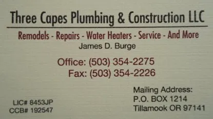Slide of Three Capes Plumbing & Construction