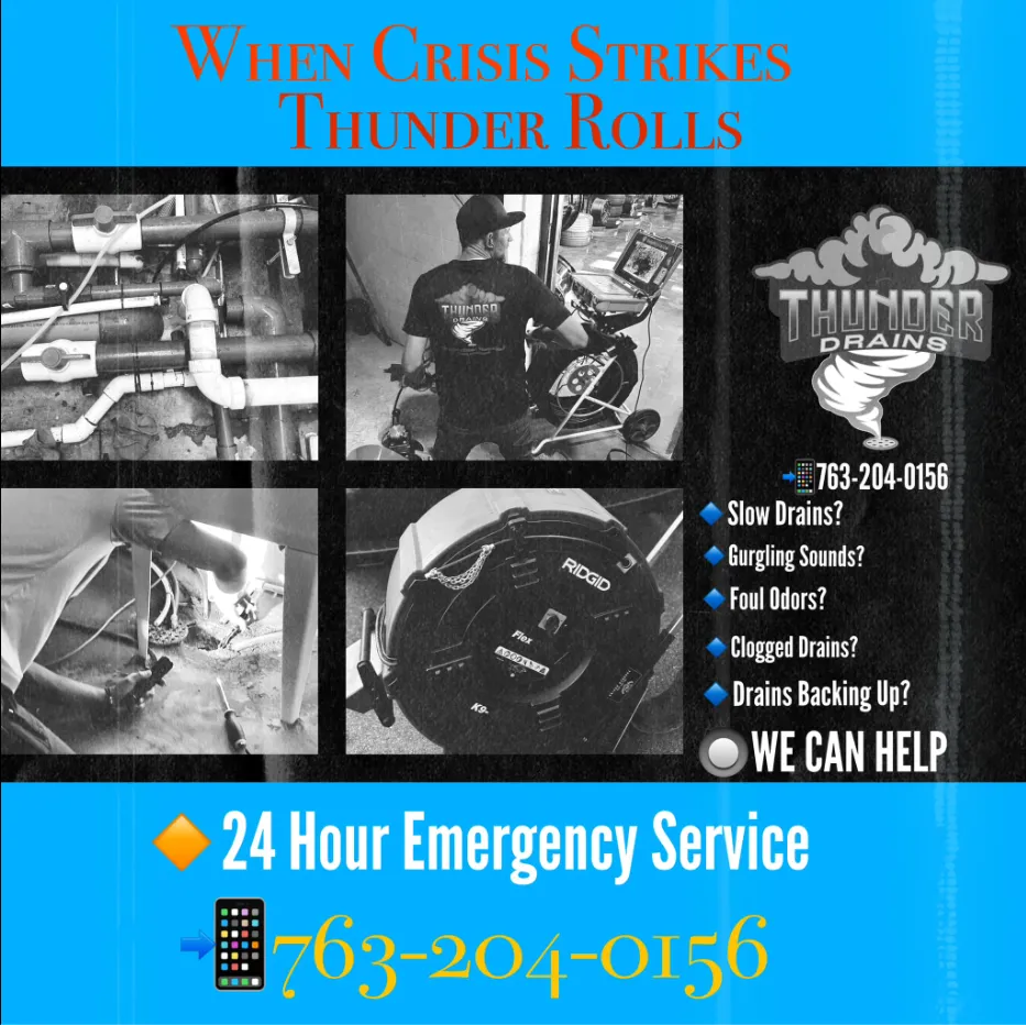 Emergency plumbing repair in Zimmerman, MN by Thunder Drains