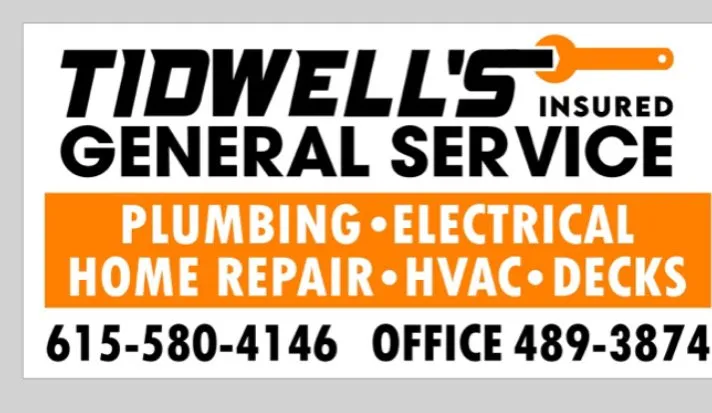 Emergency plumbing repair service in Watertown, TN - Tidwells General Service