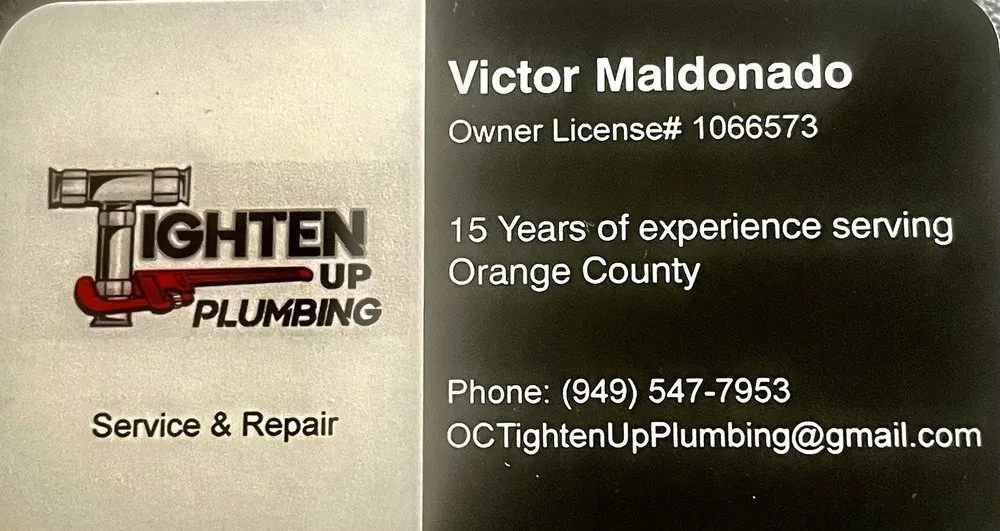Slide of Tighten Up Plumbing