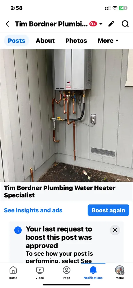 Slide of Tim Bordner Plumbing Water Heater Specialist