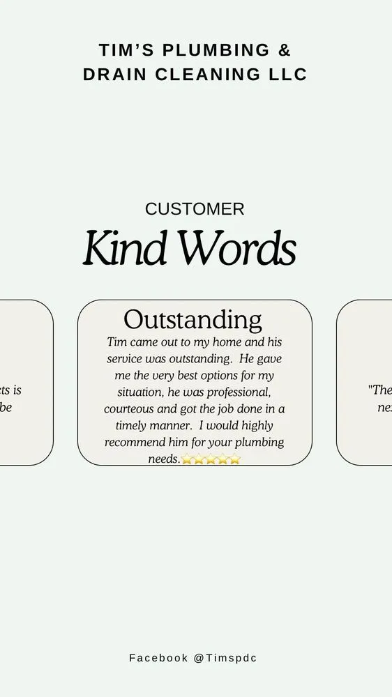 Slide of Tim's Plumbing & Drain Cleaning