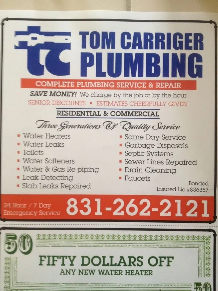 Slide of Tom Carriger Plumbing