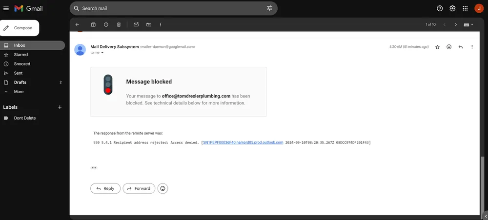 Slide of Tom Drexler Plumbing Air & Electric