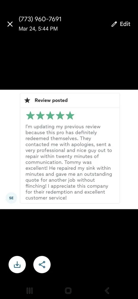 Slide of Tommy Tees Plumbing