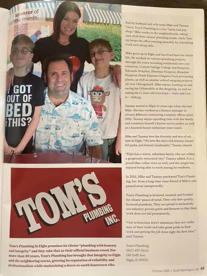 Slide of Tom's Plumbing Inc