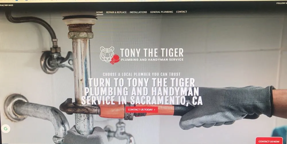 Slide of Tony the Tiger Plumbing and Handyman Service