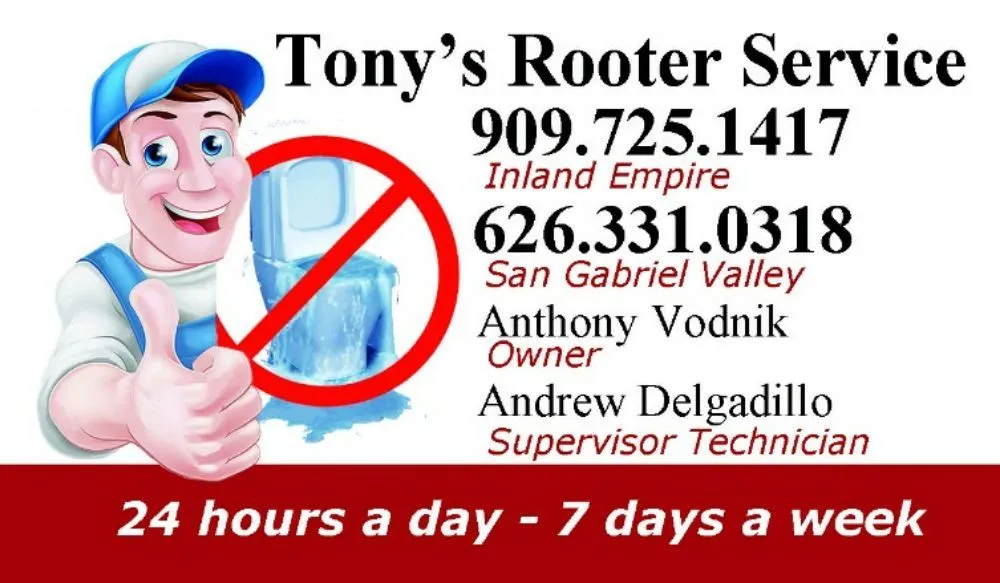 Slide of Tony's Rooter Service