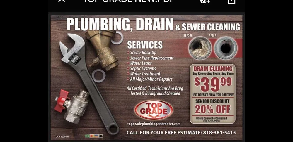 Affordable drain cleaning in Los Angeles, CA by Top Grade Plumbing & Rooter