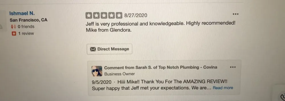 Slide of Top Notch Plumbing - Covina