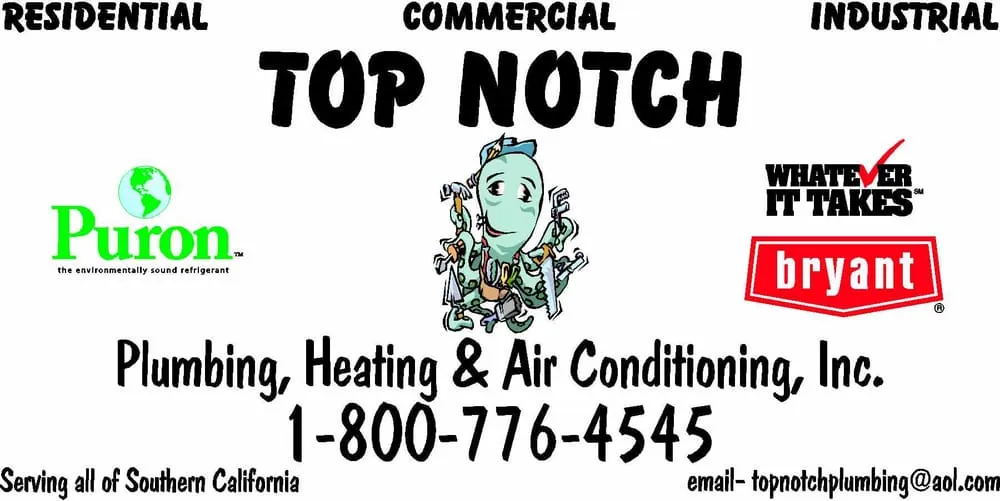 Emergency emergency plumbing in Corona, CA by Top Notch Plumbing Heating & Air Conditioning - Corona