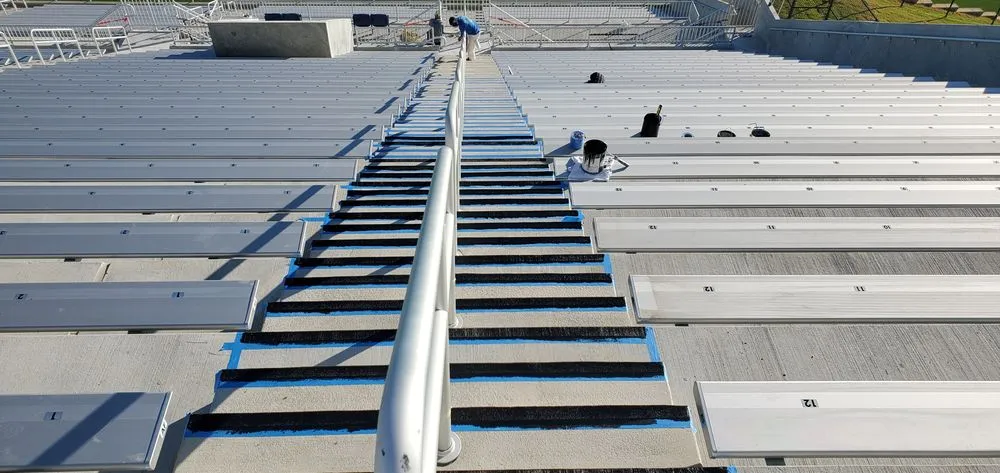 Slide of Top of ladder paint n drywall