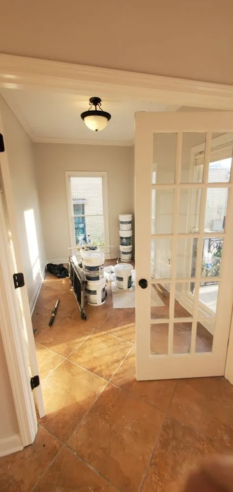 Slide of Top of ladder paint n drywall