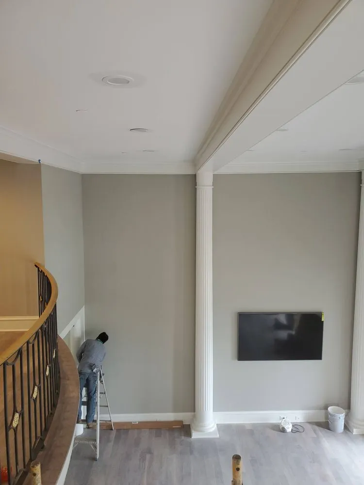 Slide of Top of ladder paint n drywall