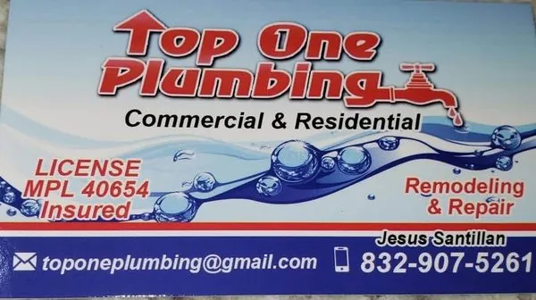 Top One Plumbing Logo
