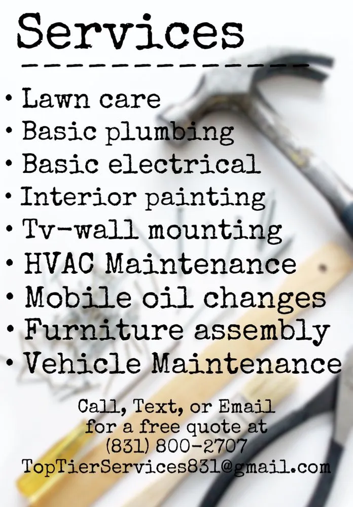 Slide of Top Tier Services