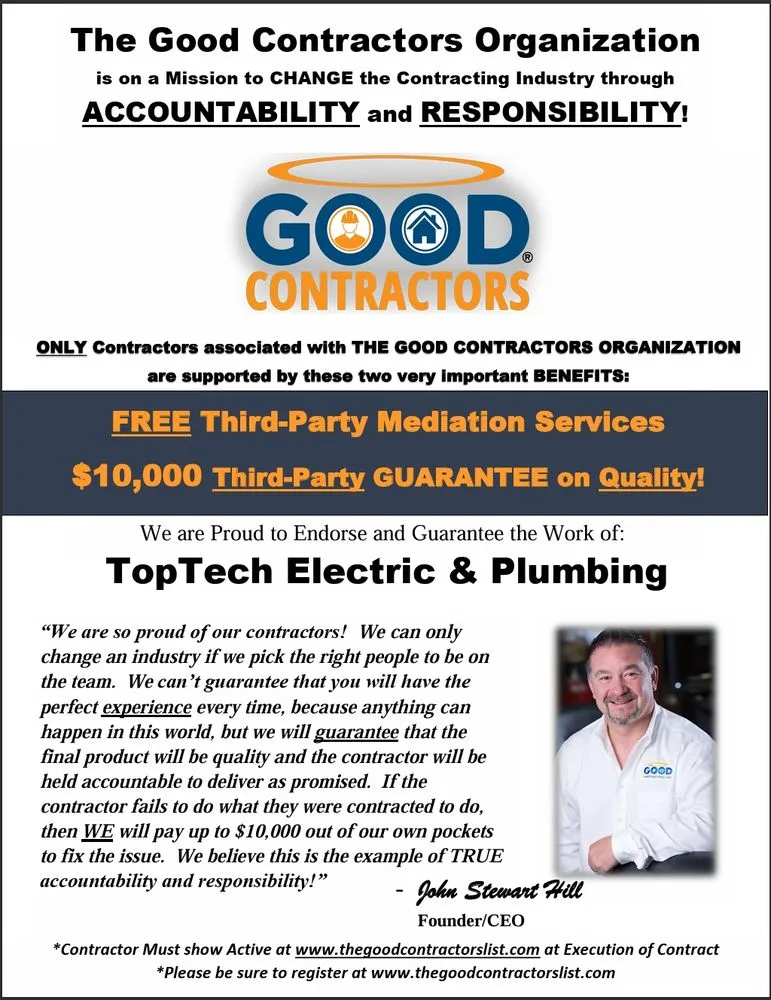 Slide of TopTech Electric & Plumbing