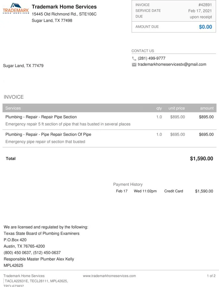 Slide of Trademark Home Services