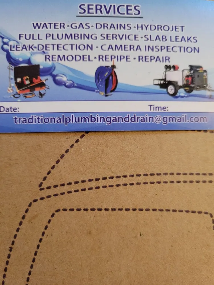 Slide of Traditional Plumbing and Drain