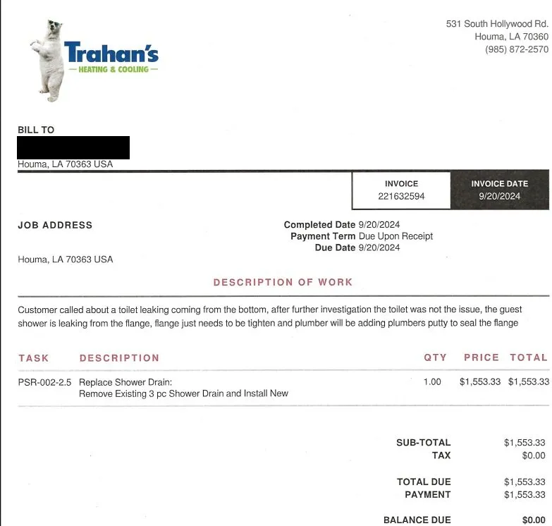 Slide of Trahan's Heating & Cooling